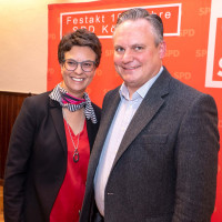 Andrea Ernhofer und Ingolstadt´s OB Kandidat Christian Scharpf
